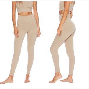 Beach Riot Ayla Ribbed High Rise Leggings Size Small Taupe